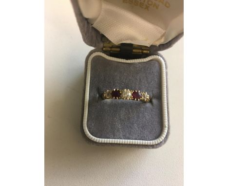 Diamond and ruby ring