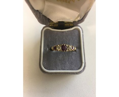 Diamond and ruby ring