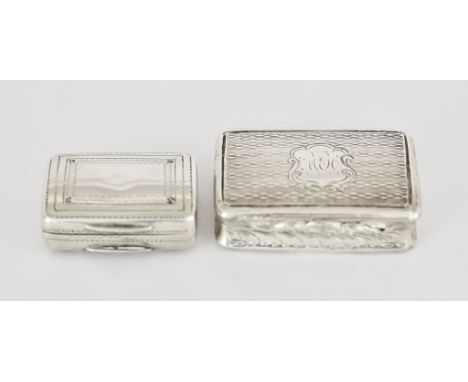 A Victorian Silver Vinaigrette and a George III Silver Vinaigrette, the Victorian vinaigrette maker's mark indistinct, Birmin