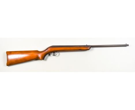 A .177 Calibre Air Rifle by BSA, Model Cadet, 15ins blued steel barrel and action, break barrel action, stamped BSA to stock,