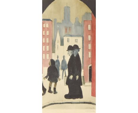 ARR Laurence Stephen Lowry (1887-1976) - Lithograph in colours - "The Two Brothers", signed in pencil and with Fine Art Trade