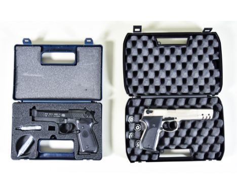 A Modern 4.5mm CO2 Powered Air Weapon by Baretta, model 'M92FS', in original manufacturer's fitted box, and one other 4.5mm m