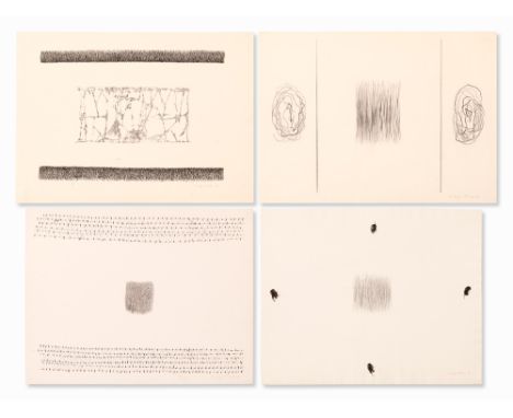 Klaus Juergen-Fischer (1930-2017), drei Tuschezeichnungen und eine Bleistiftzeichnung auf Karton Deutschland, 1963-64 Vier Bl
