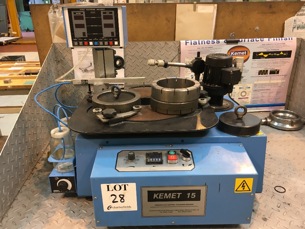 Kemet 15, diamond flat lapping/polishing machine, model: LM15, serial ...