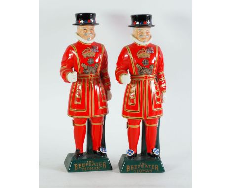 MATCHING PAIR OF CARLTON WARE 'THE YEOMAN BEEFEATER' POTTERY FIGURES, 16" (40.7cm) high, printed marks (2), both lacking pike