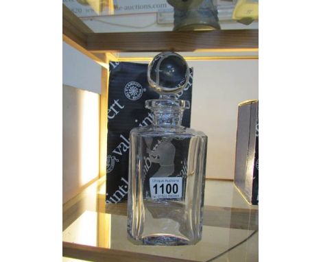 A boxed Belgian Val Saint Lambert signed decanter