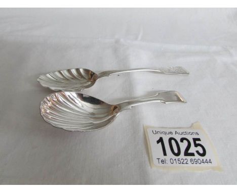 A HM silver jam spoon and a continental silver spoon