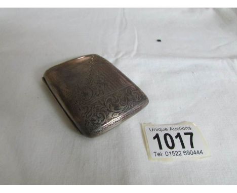 A silver cigarette case, approximately 55gm