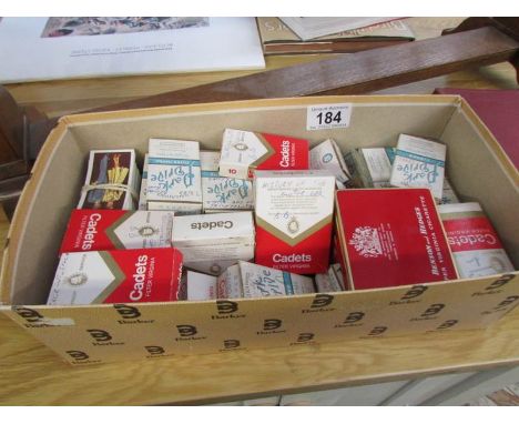A box of cigarette cards