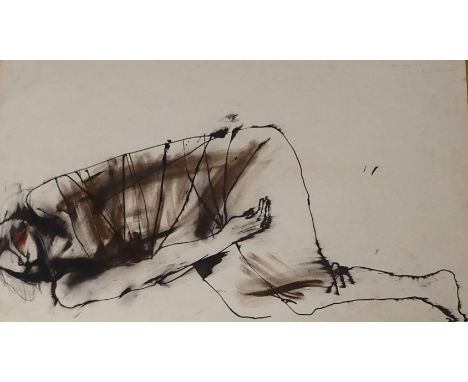 •RONALD RAE (SCOTTISH B. 1946) PIETA STUDY NO. 12 Mixed media on paper, signed, dated Sept. 79 and inscribed with title, 62 x