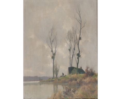 •ALEXANDRE JACOB (FRENCH 1876-1972) LES MOUTONS DE LA FERME Oil on panel, signed, 33.5 x 25.5cm (13 1/4 x 10") Signed and ins