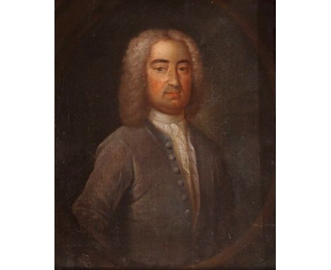 SCOTTISH SCHOOL (18TH CENTURY) PORTRAIT OF A GENTLEMAN Oil on canvas, 37 x 31cm (12 1/4 x 14 1/2") Condition Report: Fine cra