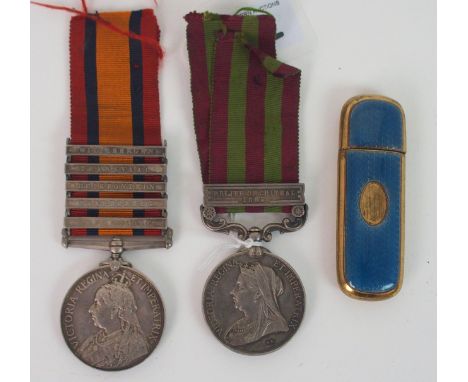 A QUEENS SOUTH AFRICA MEDAL to 2886 Pte. J. Spence 2 Seaforth Highlanders with five clasps, Cape Colony, Paardeberg, Driefont