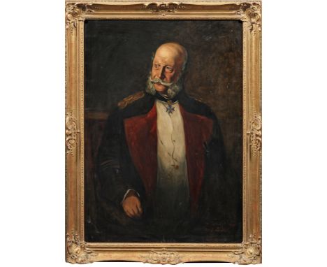 Hans Hermann Weyl(1863 Berlin - 1916 Schiffweiler)Porträt Kaiser Wilhelm I.Repräsentatives, halbfiguriges Bildnis des alten K