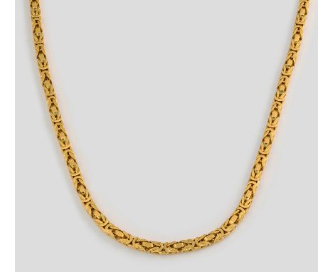 Sautoir-"Königskette"Gelbgold, gest. 750. Gew. ca. 124,16 g.Chain in 18 k gold.