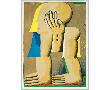 Horst Antes(1936 Heppenheim)"Figur Beautiful". OriginaltitelFarblithographie/Rives-Velin (Wasserzeichen), 1970/1971. Sign. un