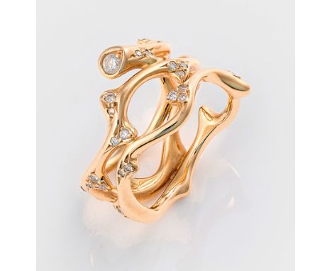 Ring von Christian Dior-"Bois de Rose Trippel", 2022Entwurf von Victoire de Castellane, künstlerische Leiterin der Dior Joail