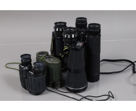 Four Pairs of Binoculars, a Pair of Miranda 10 x 50 Wide Angle, a pair of Mamiya 10 x 40 Wide Angle, a pair of Panorama Rambl