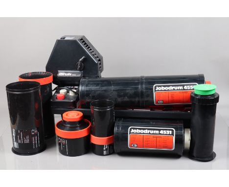 A Jobo CPE 2 Processor with Jobo Lift, together with various Jobo and darkroom items including a Jobo thermometer, Jobo 3321,