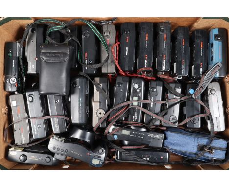 A Tray of Miranda and Fuji Compact Cameras, Miranda cameras including AE-Z, A-X, P700, Discovery, FG-Z, Solo AF, Solo Power Z