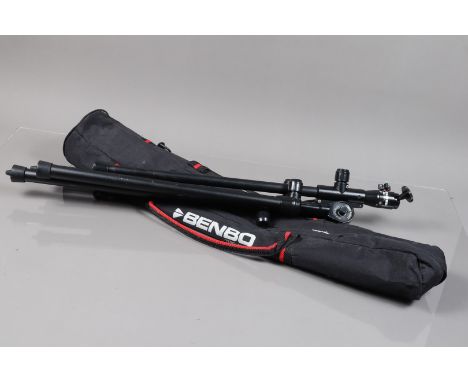 A Benbo Trekker Tripod, with Benbo ball head, light wear, in Benbo case