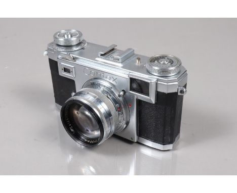 A Zeiss Ikon Contax IIa Camera, first model, serial no Y59555, shutter working, rangefinder functions, self timer working, bo