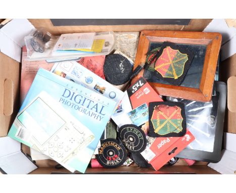 Early 20th Century Negatives and Prints, including an Ensign Film Storage Album, a box of early 20th century quarter plate gl