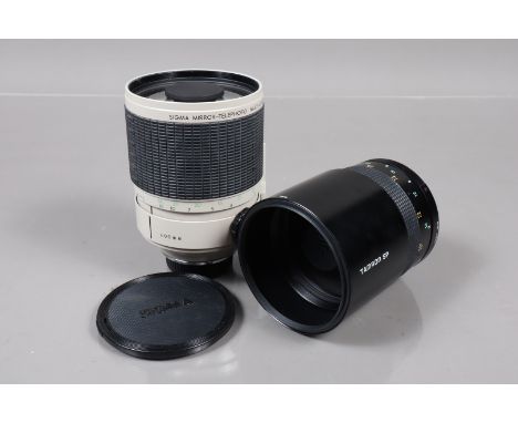 Two for Nikon Reflex Lenses, a Tamron SP 500mm f/8 lens, barrel G, elements G, fungus spot to front element and a Sigma MC 60