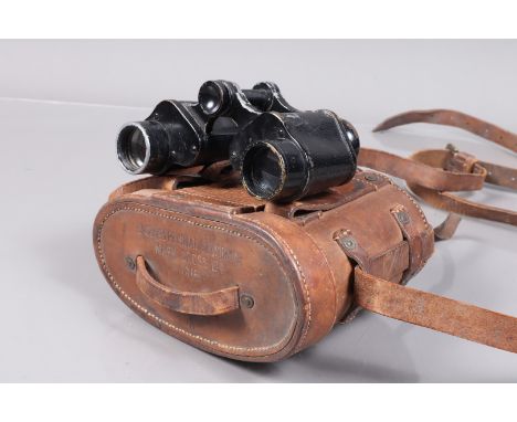 1915 Military Prismatic No 3 Binoculars, 6 x 25, marked with military double arrow and "G.J.O'Reilly Sherwood Company 1915", 