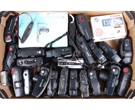 A Tray of Canon Compact Cameras, 25 approx examples; models including Sure Shot Ace, Sure Shot Sleek, Sure Shot Megazoom 105,