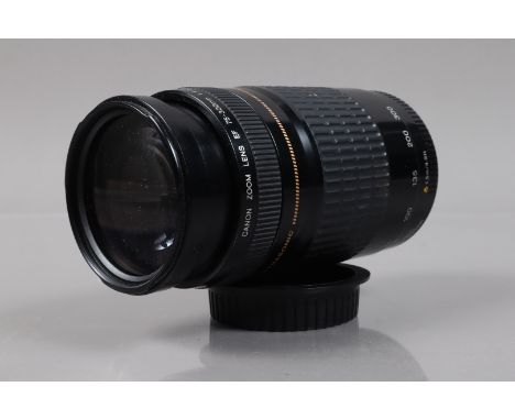 A Canon 75-300mm f/4-5.6 Ultrasonic Lens, auto focus functions, barrel G, some wear, elements G, light dust, with rear cap an