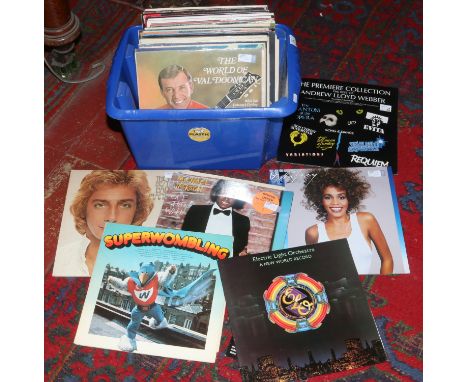 A collection of L.P records to include Michael Jackson, Barry Manilow, Lionel Richie, Whitney Houston etc.