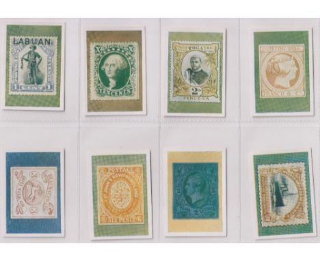 Cigarette cards, African Tobacco Manufacturers, Postage Stamps- Rarest Varieties, 'M' size (set, 100 cards) (vg)