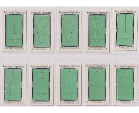 Cigarette cards, Robert Sinclair, Billiards First Set (10 cards) &amp; Second Set (15 cards) (gd/vg)