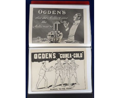 Tobacco advertising, Ogden's, a folder containing 100+ original magazine advertising extracts (loose) from the early 1900's, 