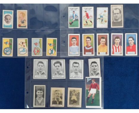 Trade cards, Football, a collection of 23 type cards from various series, several relating to Manchester Utd players inc. Bar