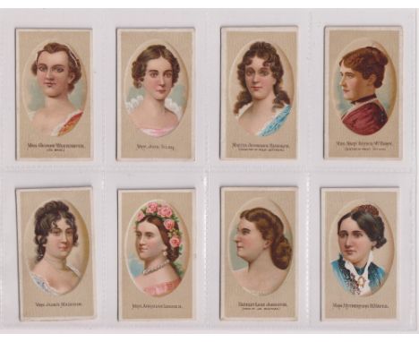 Cigarette cards, USA, Consolidated Cigarette Co, Portraits of Ladies of the White House, 'M' size, (11/14), Washington, Tyler
