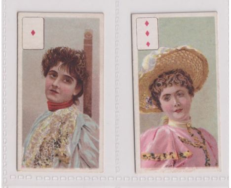 Cigarette cards, Richmond Cavendish, Beauties (playing card inset), two cards AD &amp; 3D (gd/vg) (2) 