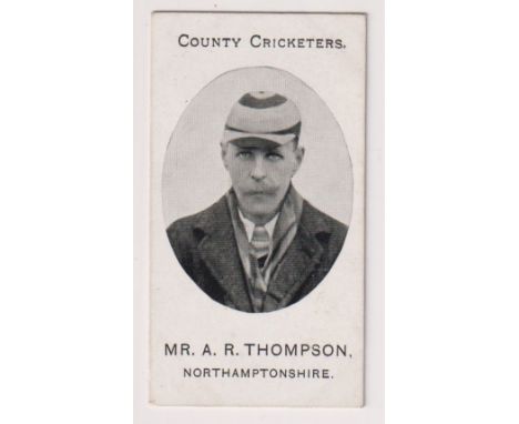 Cigarette card, Taddy, County Cricketers, Mr A R Thompson, Northamptonshire (vg) (1)