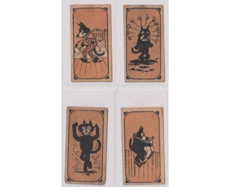 Trade cards, R.K. Confectionery Co, Felix Pictures, 4 cards, nos 8, 10, 12 &amp; 30 (two with light stains to backs, fair/gd)