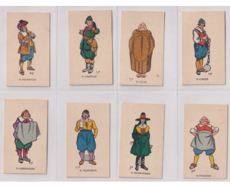 Cigarette cards, Westminster Tobacco Co, Merrie England Studies, (set, 40 cards) (gd)