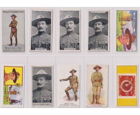 Cigarette &amp; trade cards, Baden Powell, a collection of 23 type cards from various series inc. Smith's, Boer War Series (C