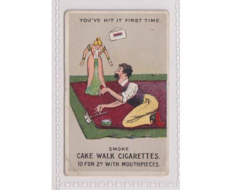 Cigarette card, M. Pezaro &amp; Son, Song Titles Illustrated, type card, 'You've Hit It First Time' (one corner crease, gd) (