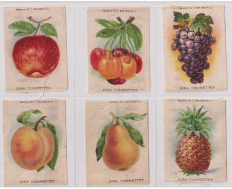 Tobacco silks, USA, ATC, Fruits (Zira Cigarettes), 'L' size (set, 10 silks) (some light foxing, gd)