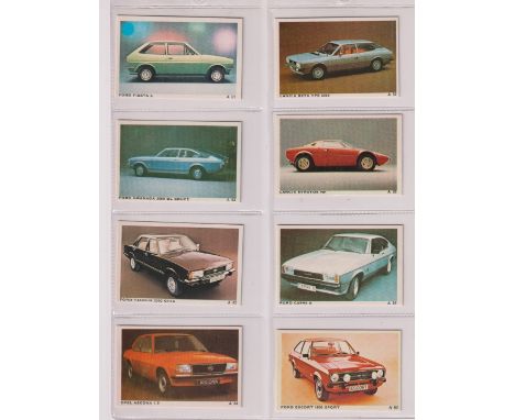 Trade cards, Dandy Gum, Car &amp; Bikes (Blue Backs), 'M' size, (159/160 missing no 143) (gd) 