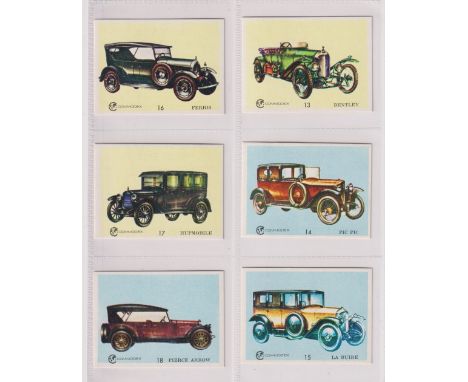 Trade cards, Commodex Gum, Super Cars 'M' size, (119/120 missing no 41) (vg)