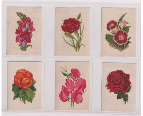 Tobacco silks, Morris, English Flowers (Panel Cigarettes) 'L' size (set, 25 silks, some with light back staining, gen gd), so