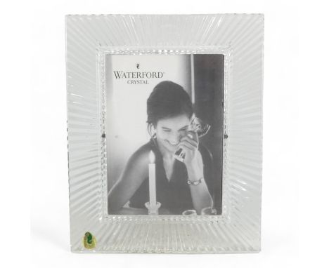 A Waterford Crystal photograph frame - rectangular of 'Somerset' design, aperture 13 x 18cm.