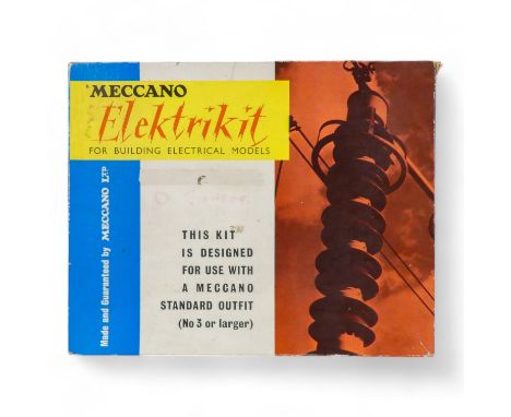 Meccano Elektrikit for Building Electrical Models. This 1960's set is designed for use with Meccano Standard Outfit No. 3 or 