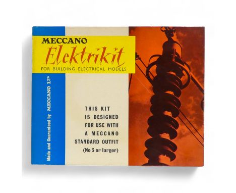 Meccano Elektrikit for Building Electrical Models  This 1960's set is designed for use with Meccano Standard Outfit No. 3 or 